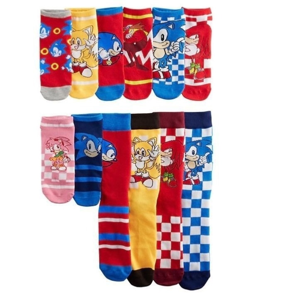 Men's 12 Days of Socks Advent 12 Pack Sonic Socks 10-13